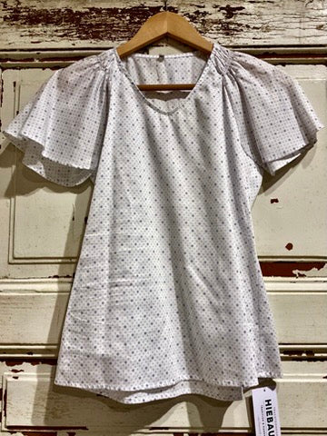Damen Bluse mit blauem Blümchen