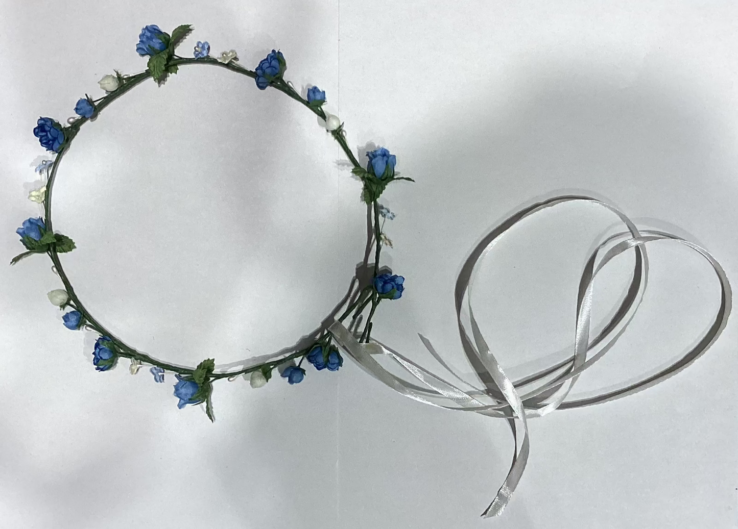 Rasp Blüten Girlande am Draht Blau