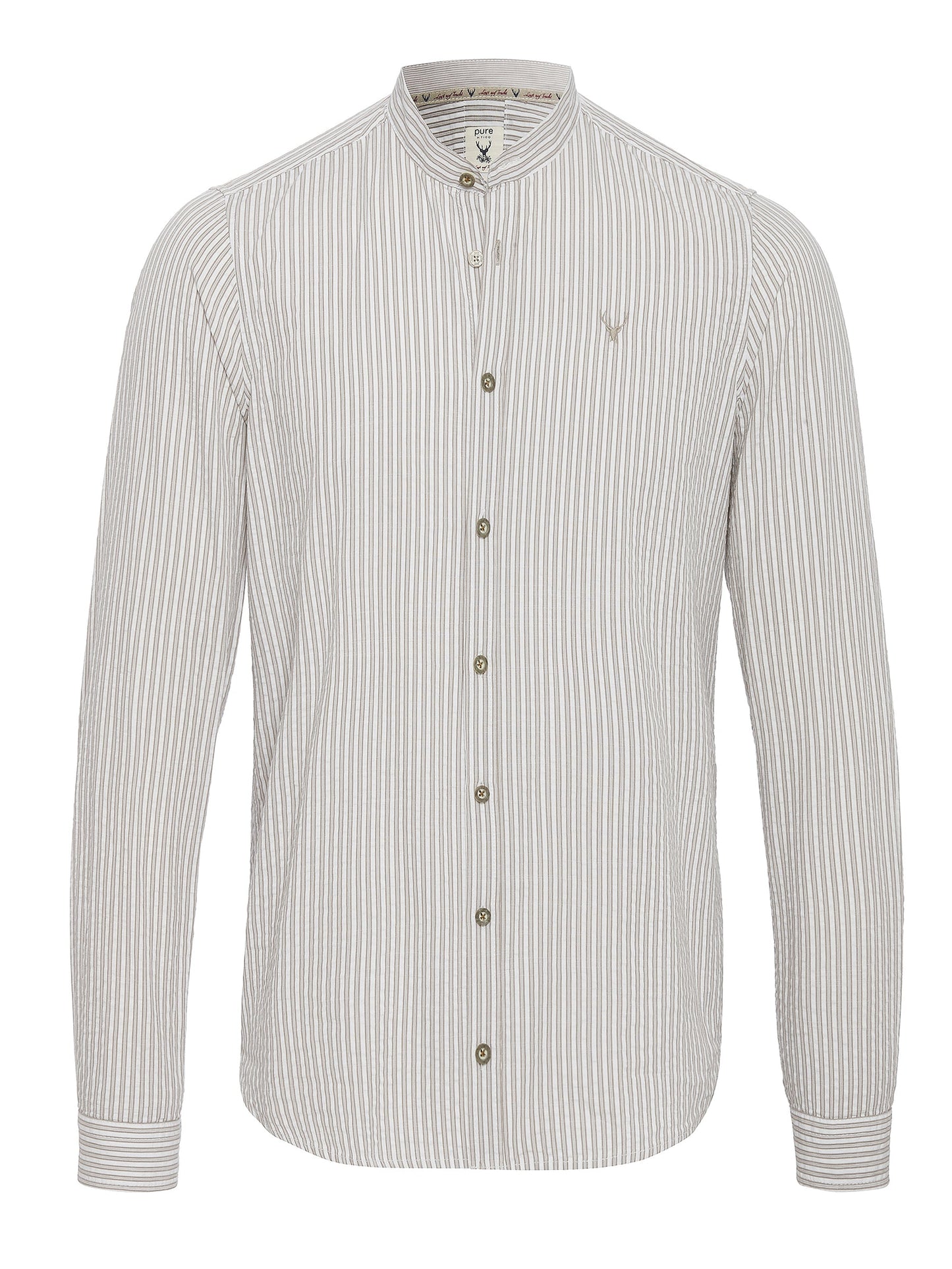 Herren Hemd Streif Braun