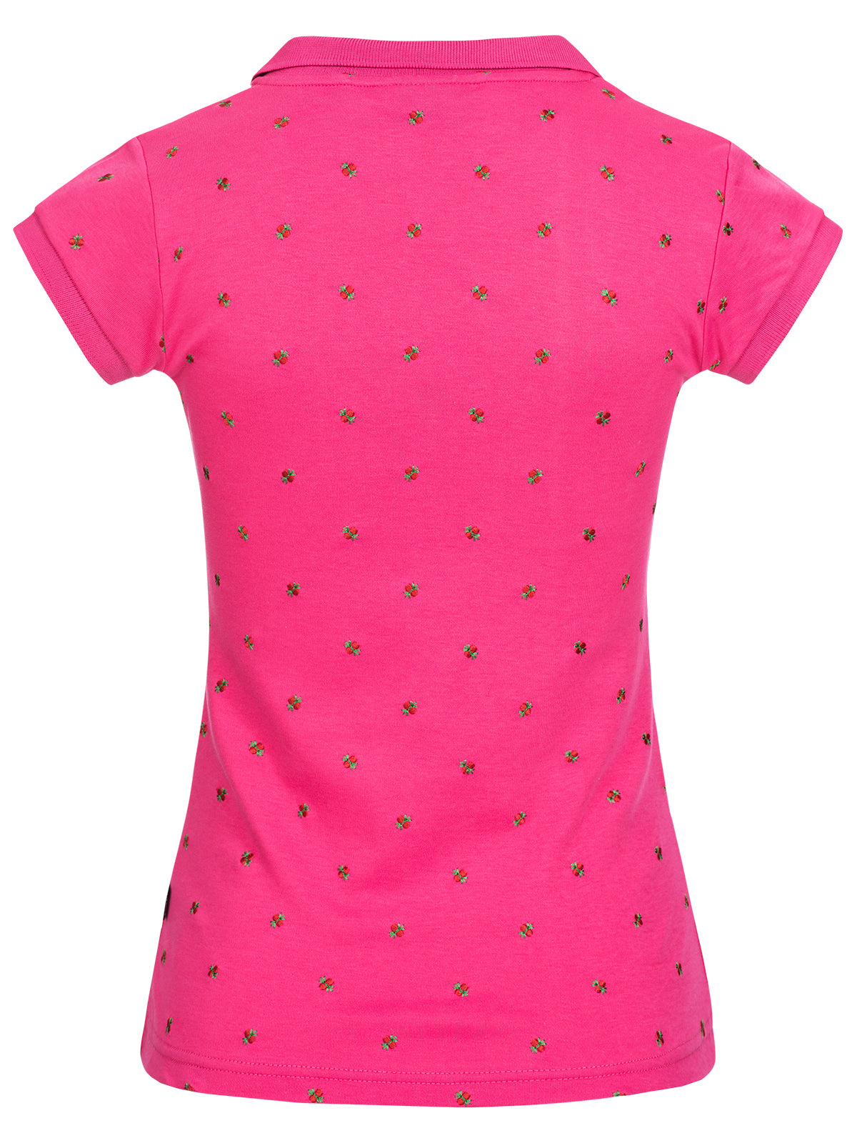 Pleamle Damen Polo Gezogene Knopfleiste Magenta