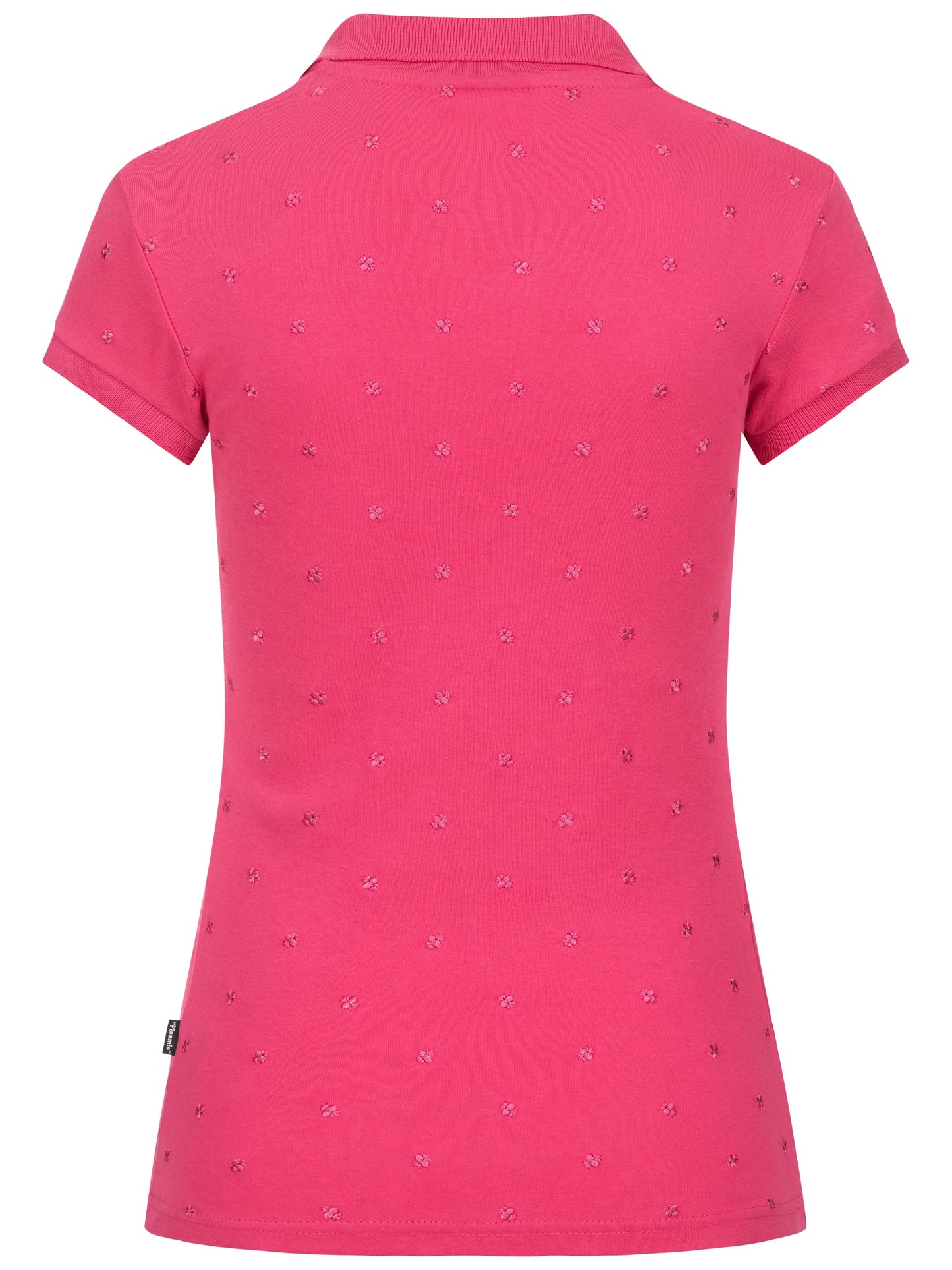Pleamle Damen Polo Gezogene Knopfleiste Magenta