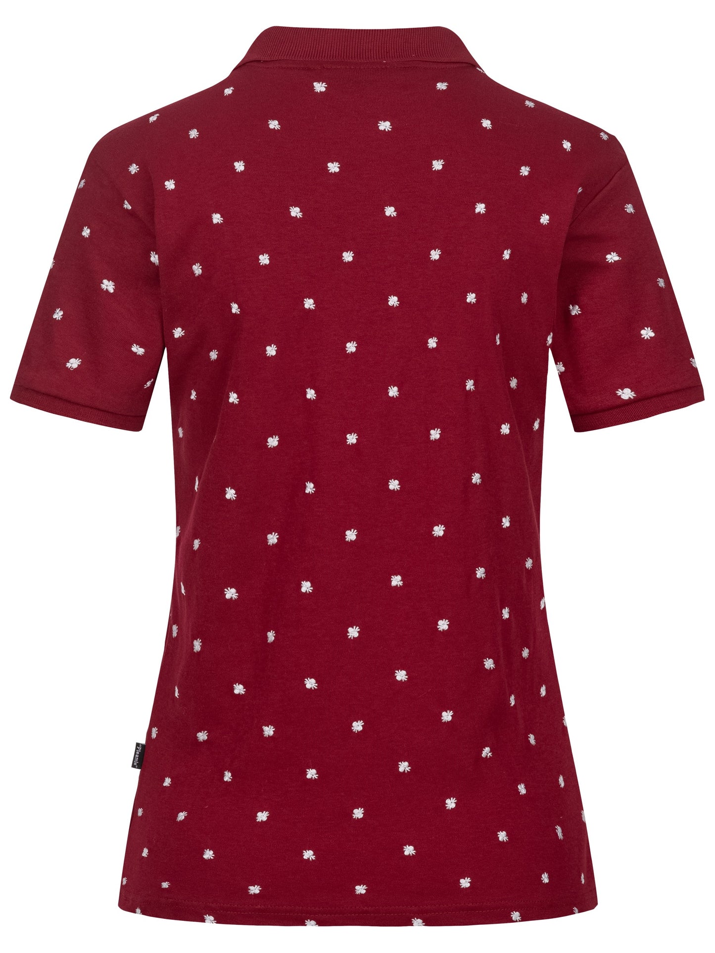 Pleamle Damen Polo Kurzarm Weinrot