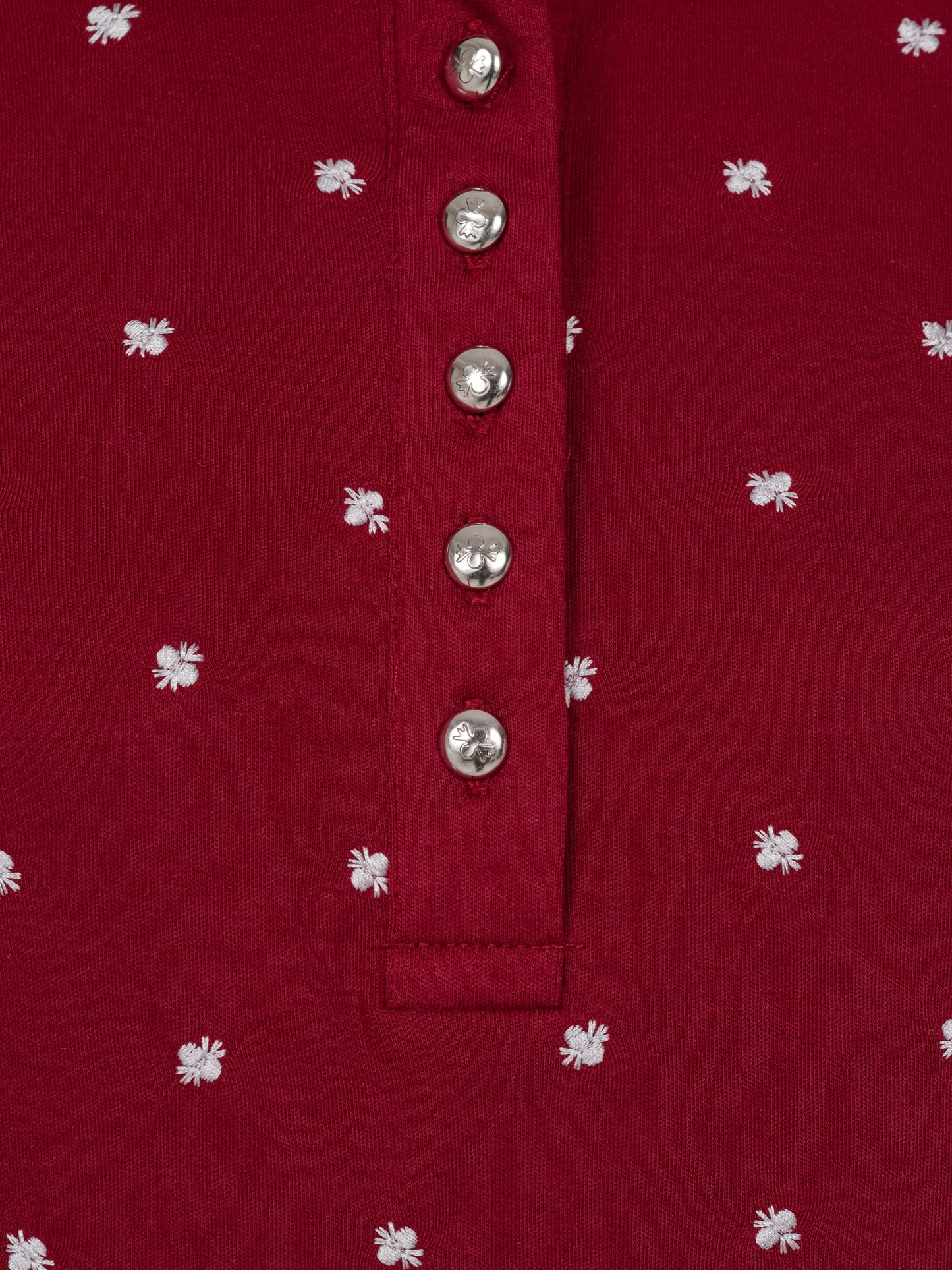 Pleamle Damen Polo Kurzarm Weinrot