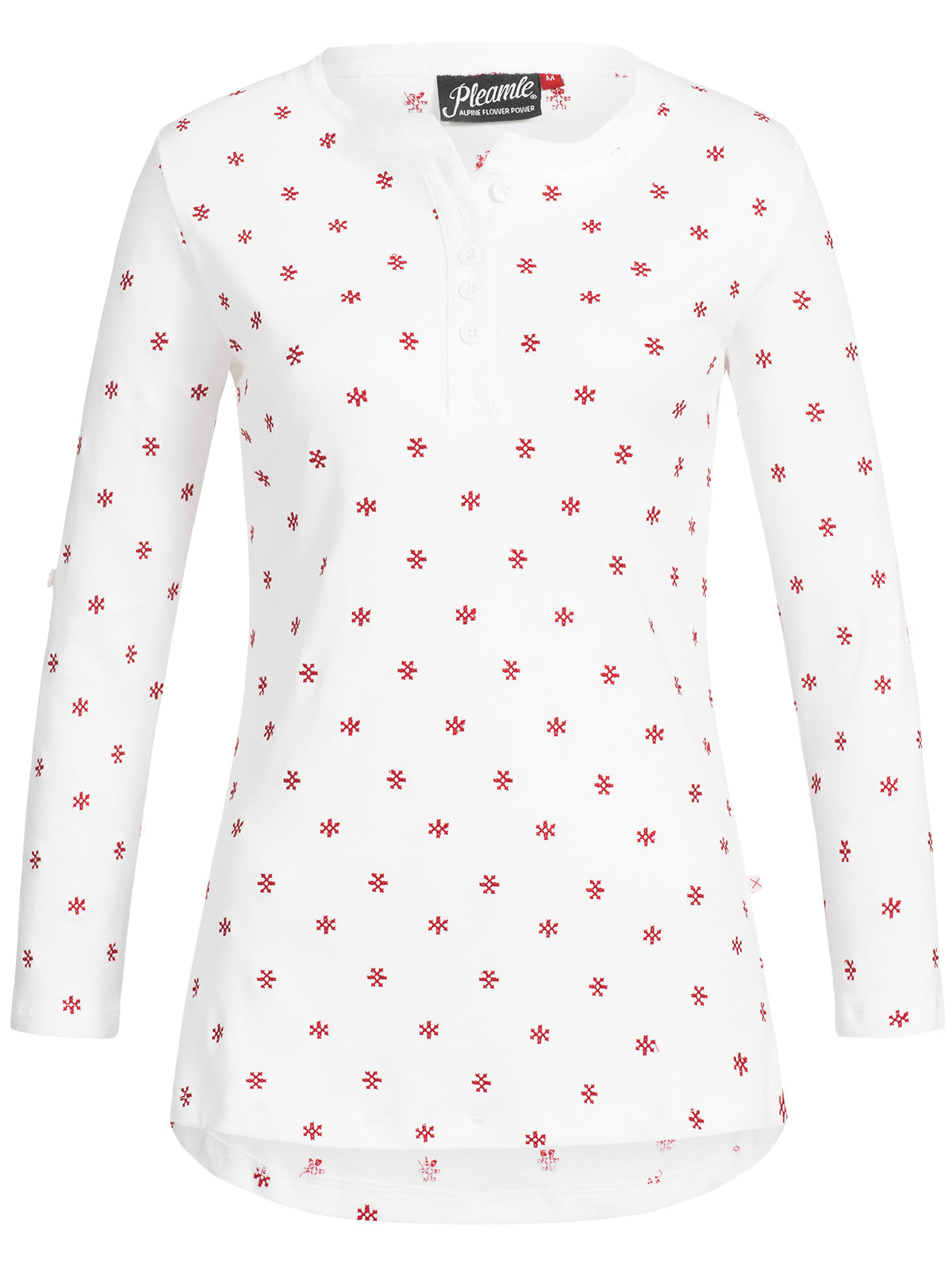 Pleamle Damen Kreuzstick Shirt All Over 3/4 Arm