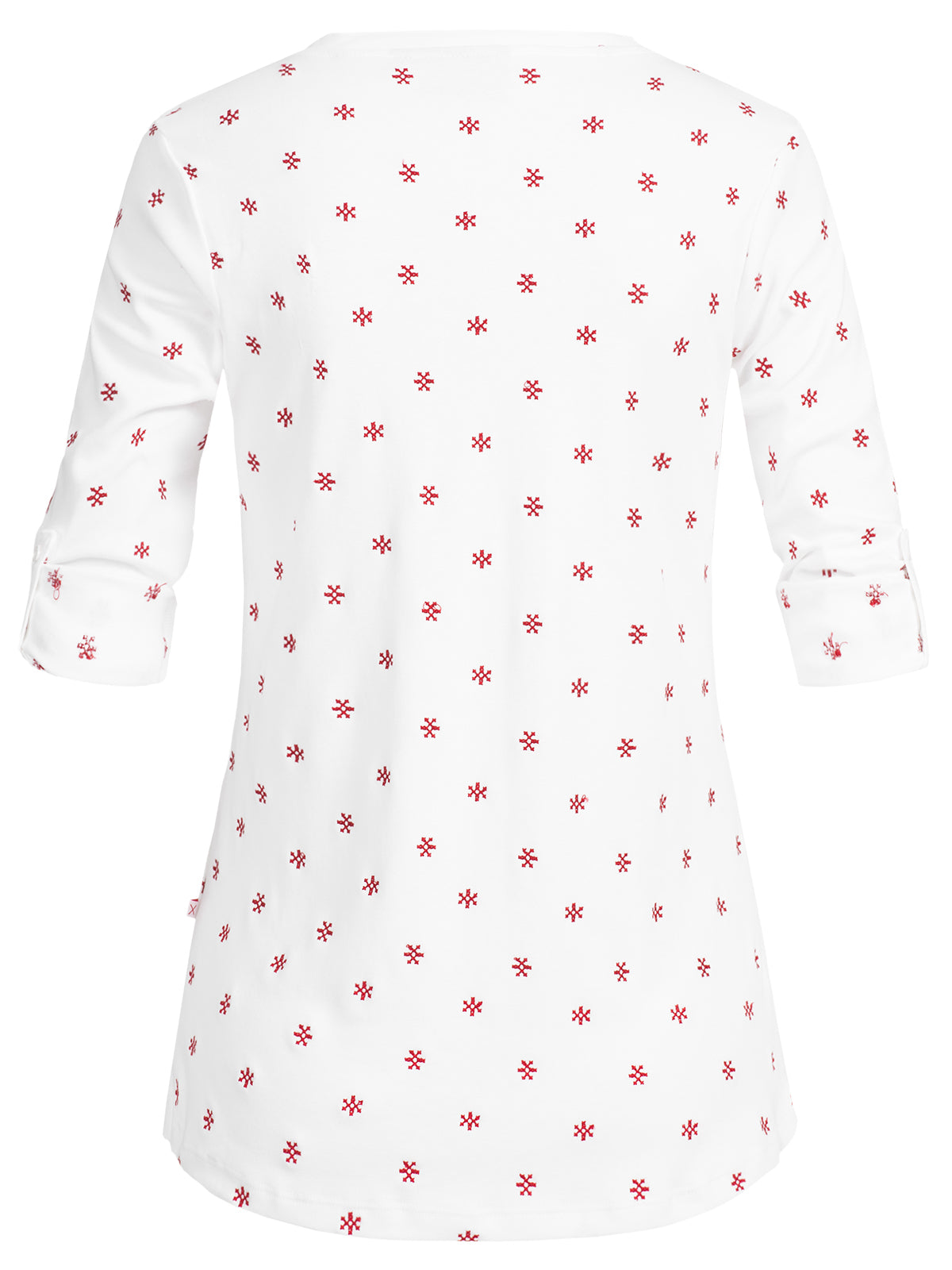 Pleamle Damen Kreuzstick Shirt All Over 3/4 Arm