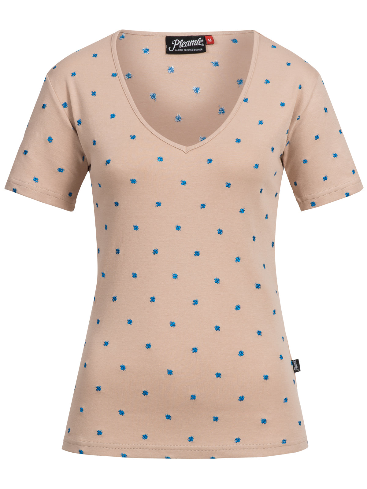 Damen Shirt Herzausschnitt Hazelnut