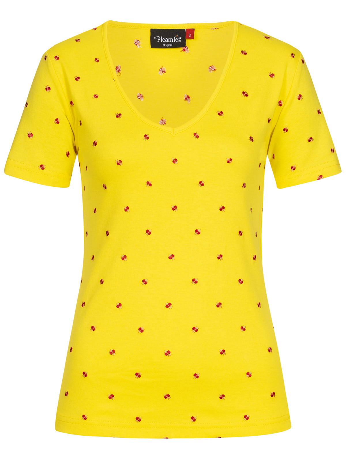 Pleamle Damen Shirt Herzausschnitt Sonnenschein