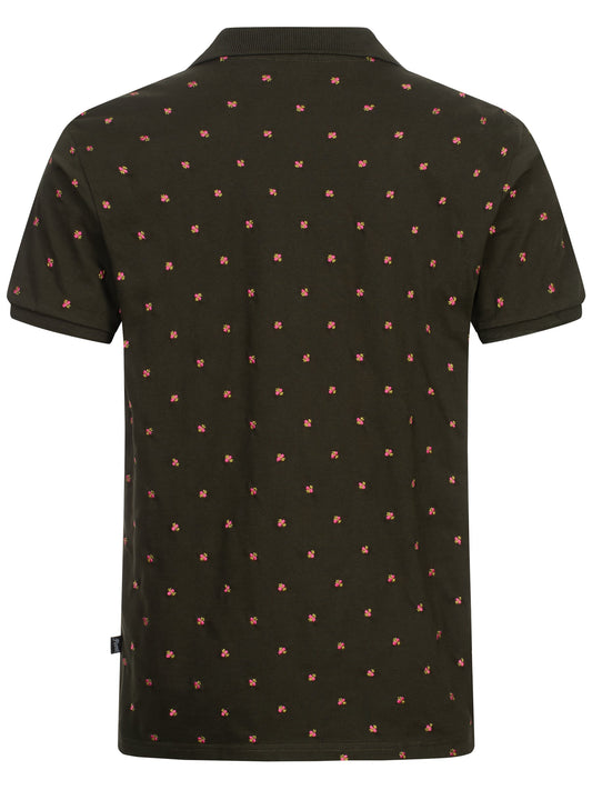 Pleamle Herren Polo BW Pique Elasthan Olive