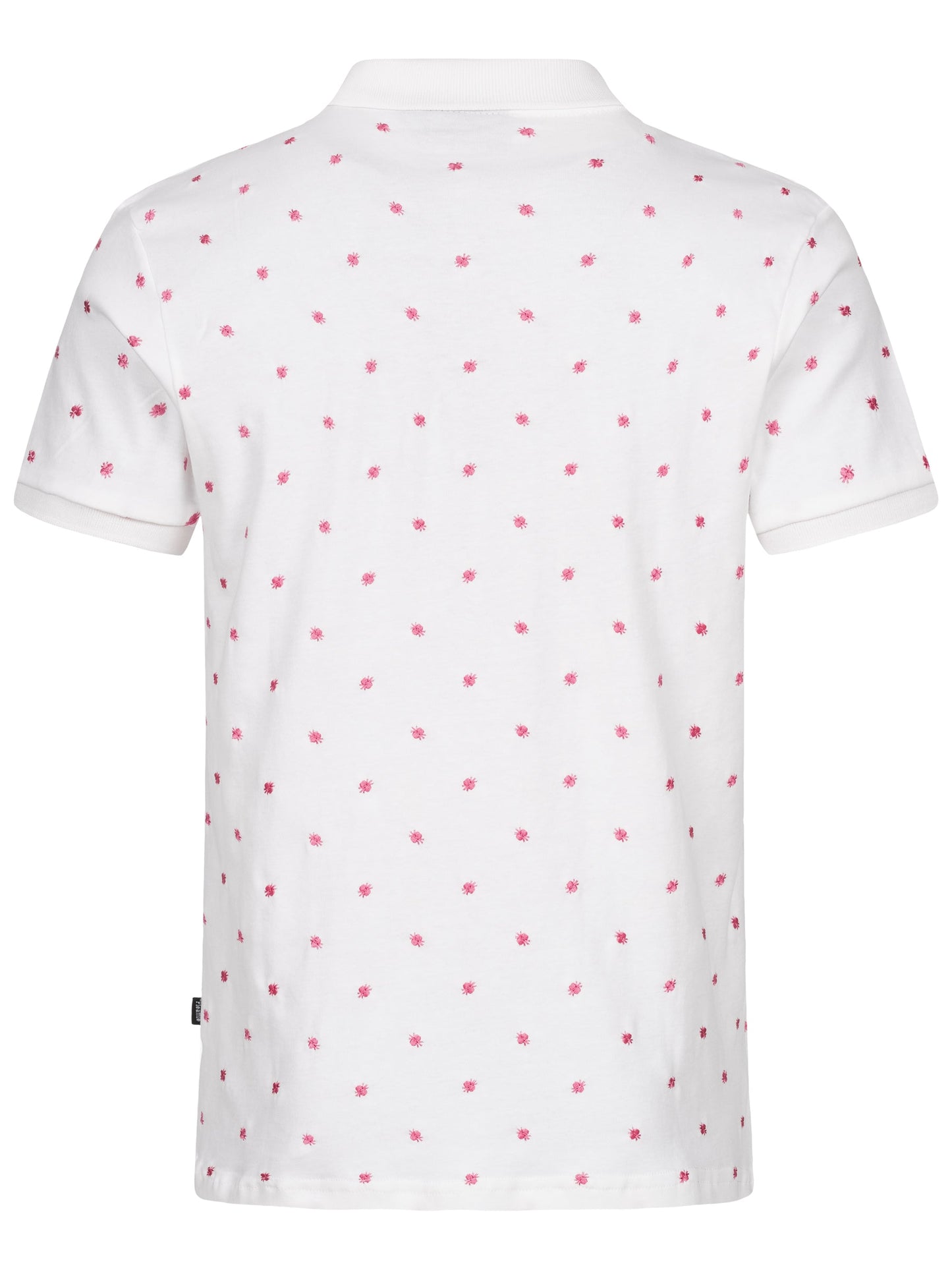 Herren Polo Weiß/Pink