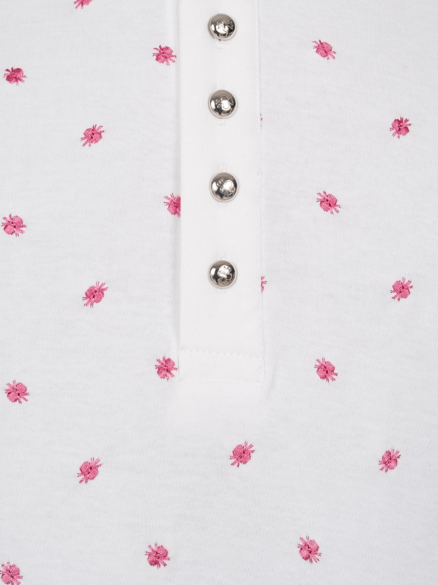 Herren Polo Weiß/Pink