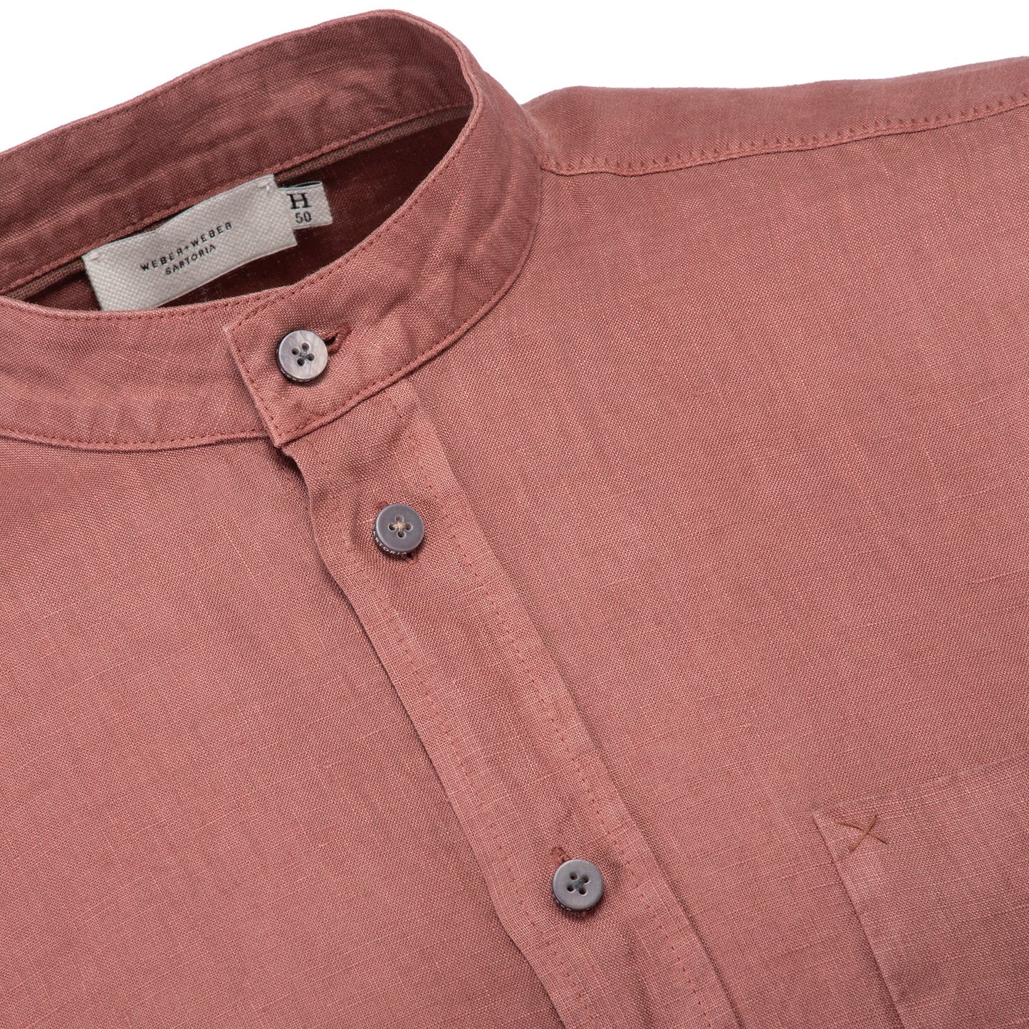 Herren Linen Collar Shirt