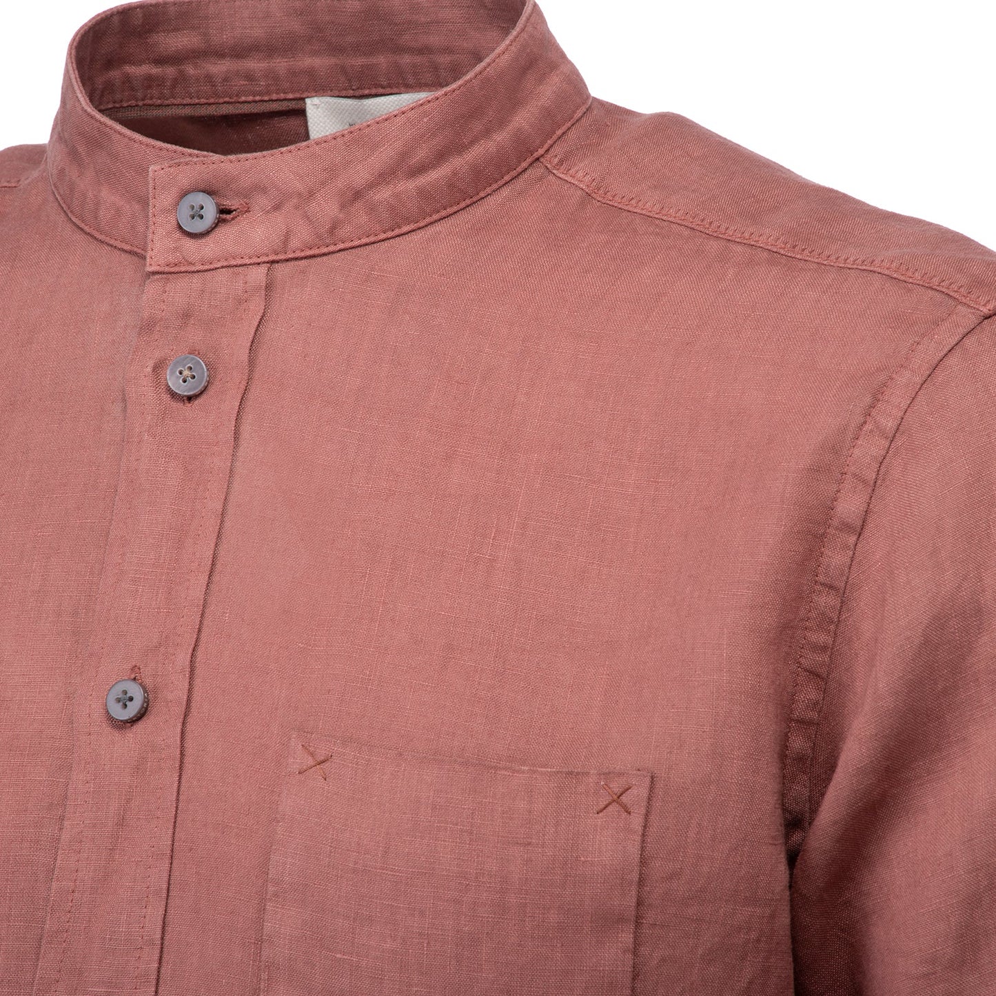 Herren Linen Collar Shirt