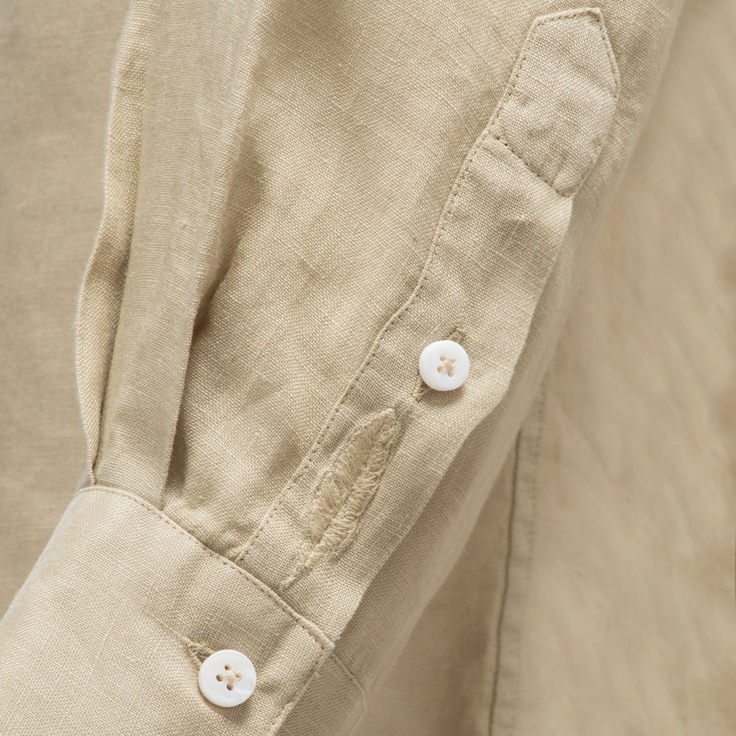 Herren Linen Collar Shirt