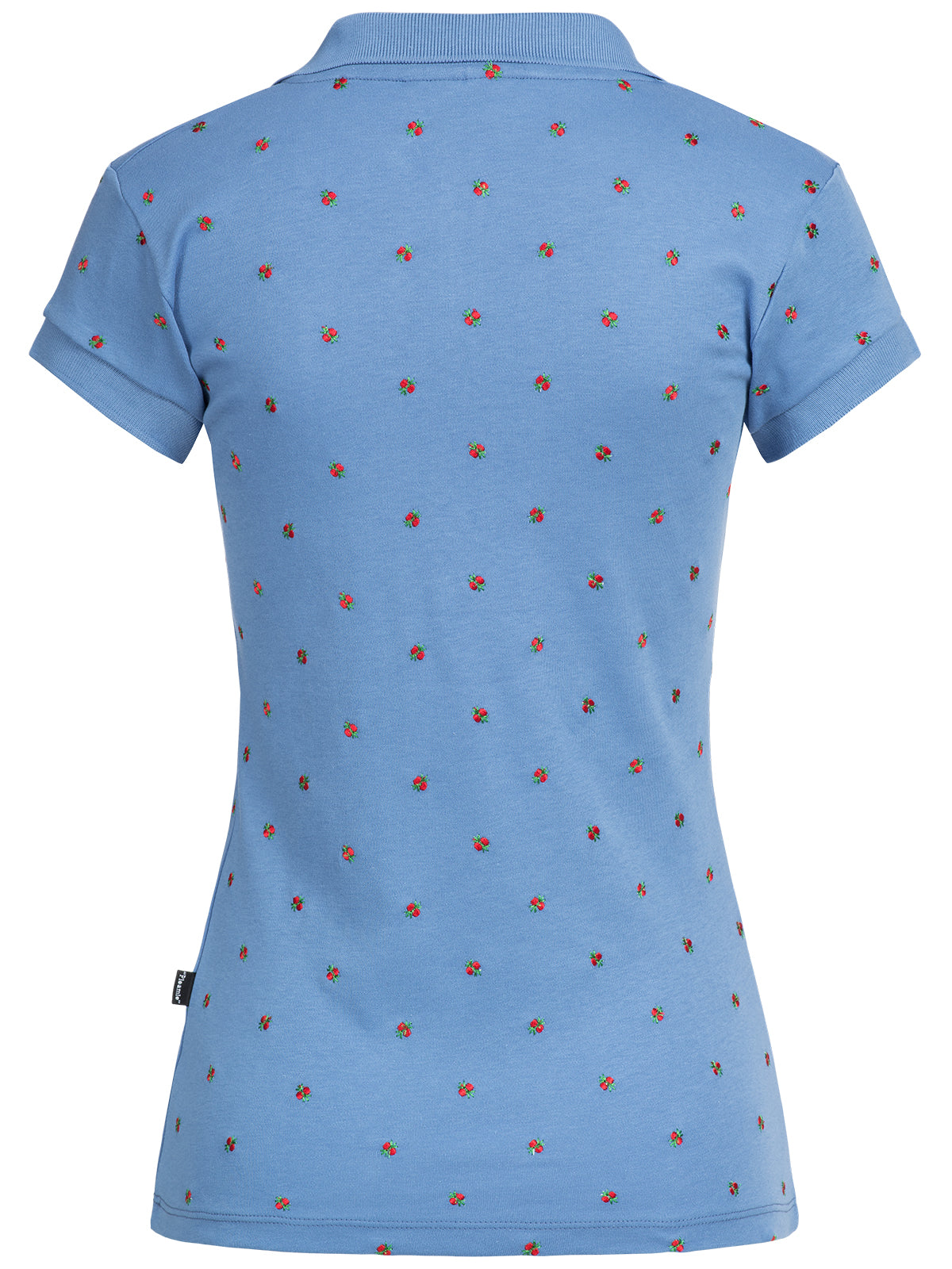 Pleamle Damen Polo Gezogene Knopfleiste Hellblau