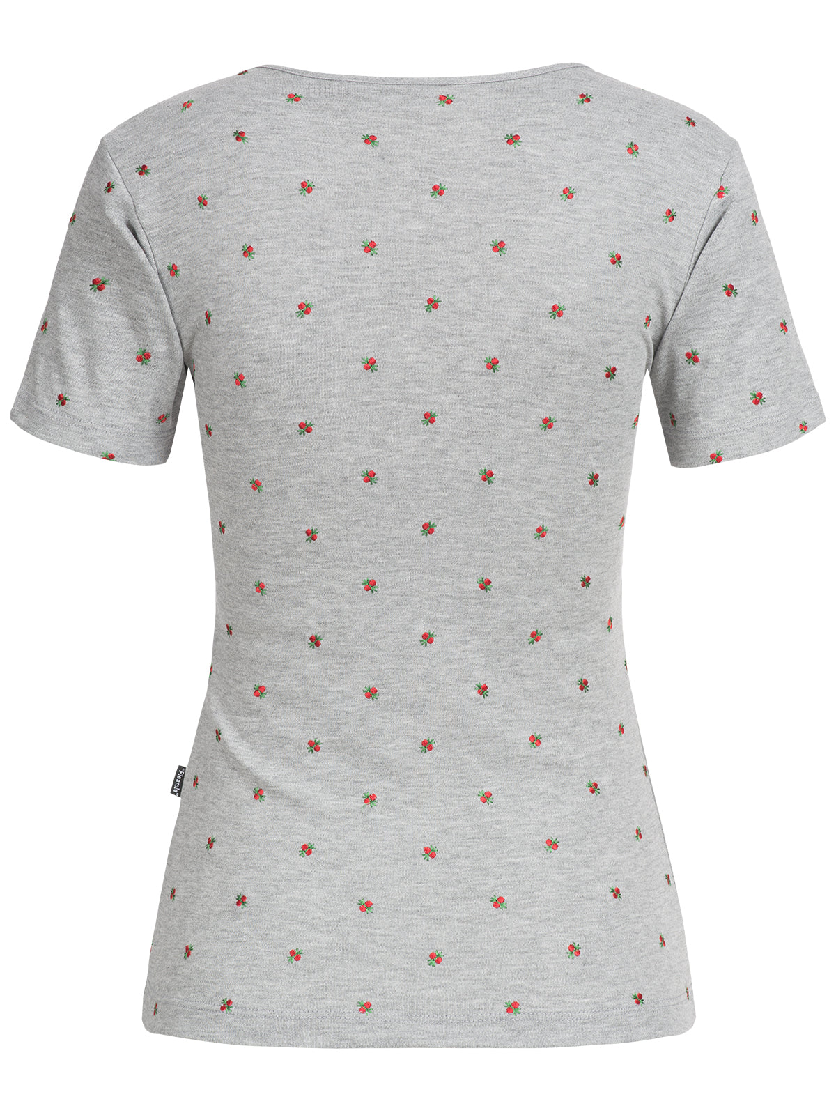 Pleamle Damen Shirt Herzausschnitt Grau melé