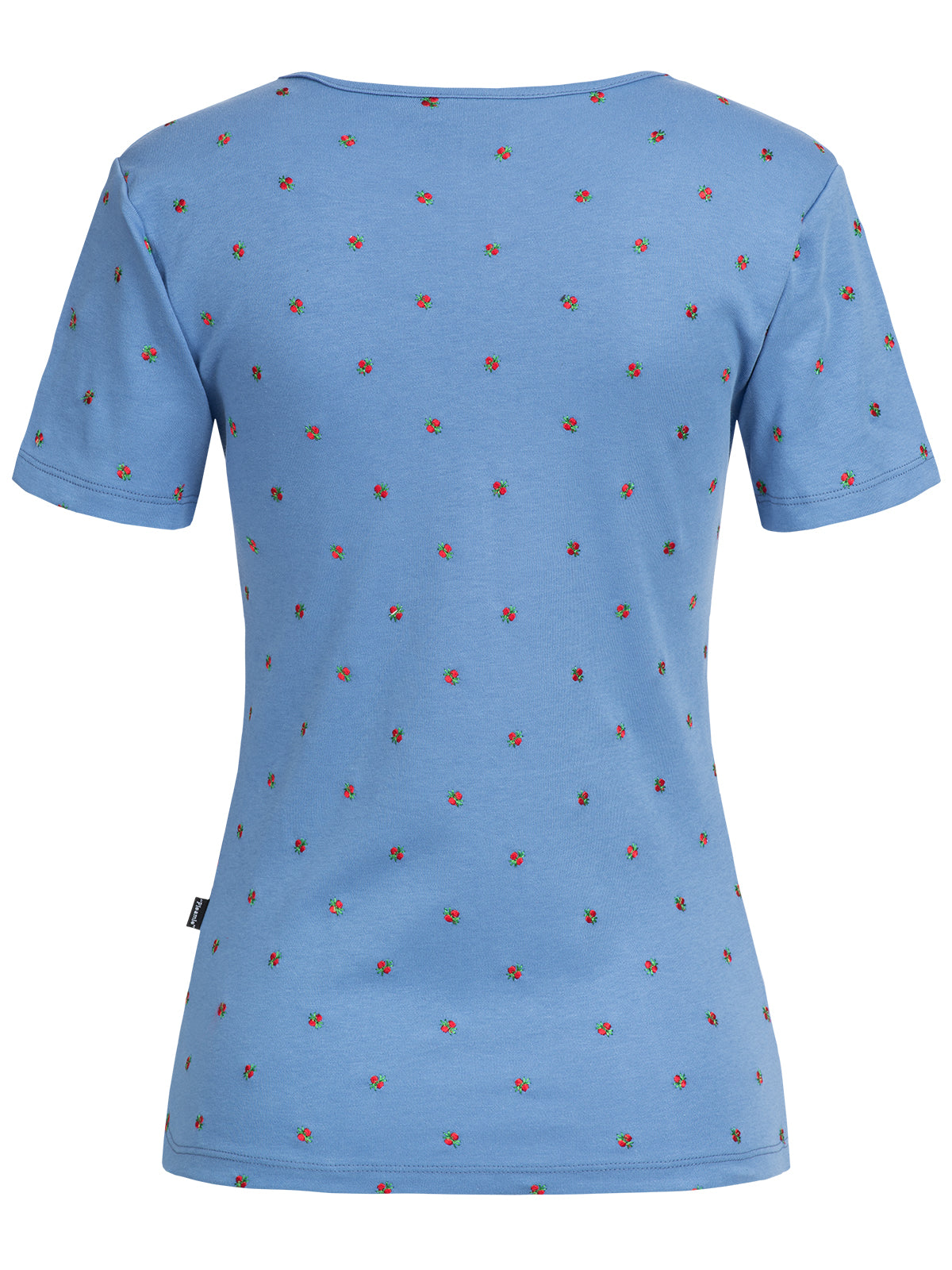 Pleamle Damen Shirt Herzausschnitt Hellblau
