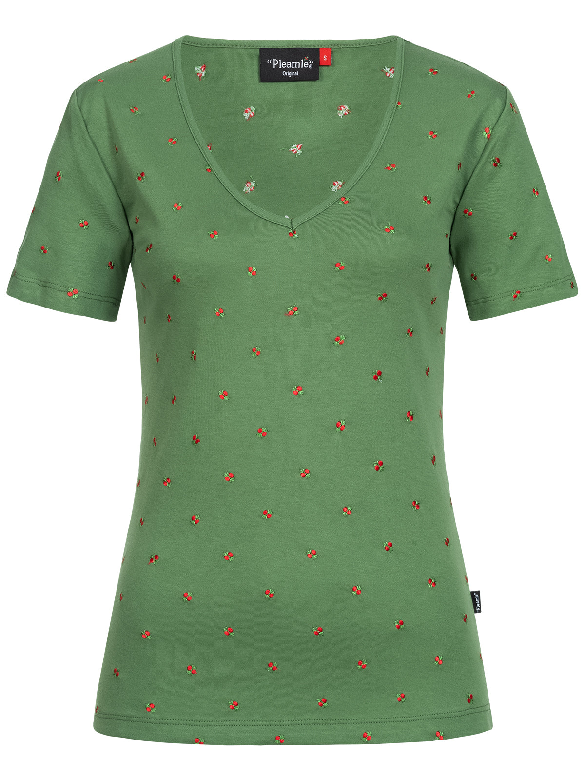 Pleamle Damen Shirt Herzausschnitt Original olive