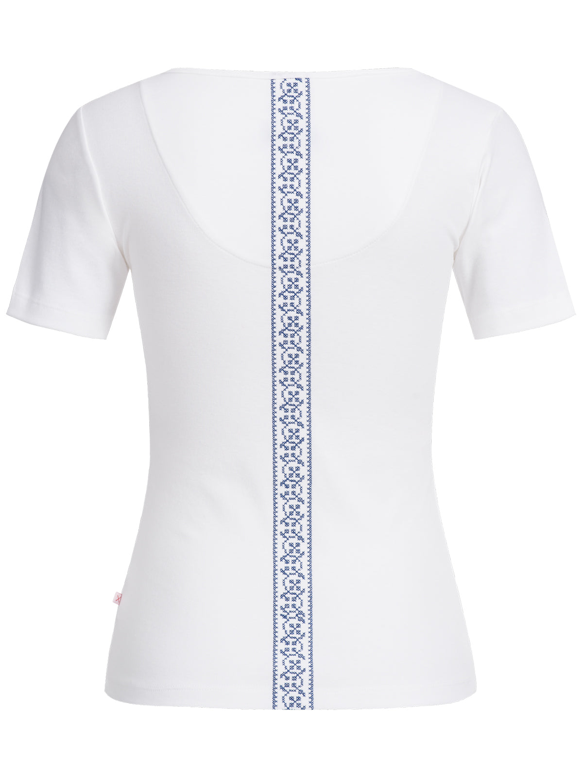 Pleamle Damen Shirt Kreuzstick Berg Weiß