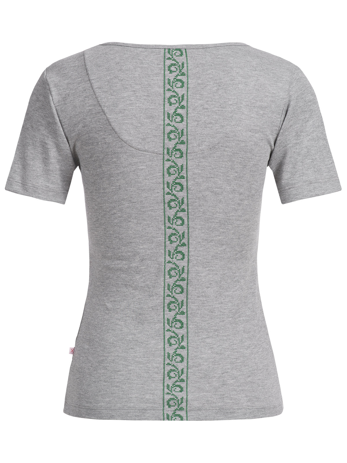 Pleamle Damen Shirt Kreuzstich Blume Grün