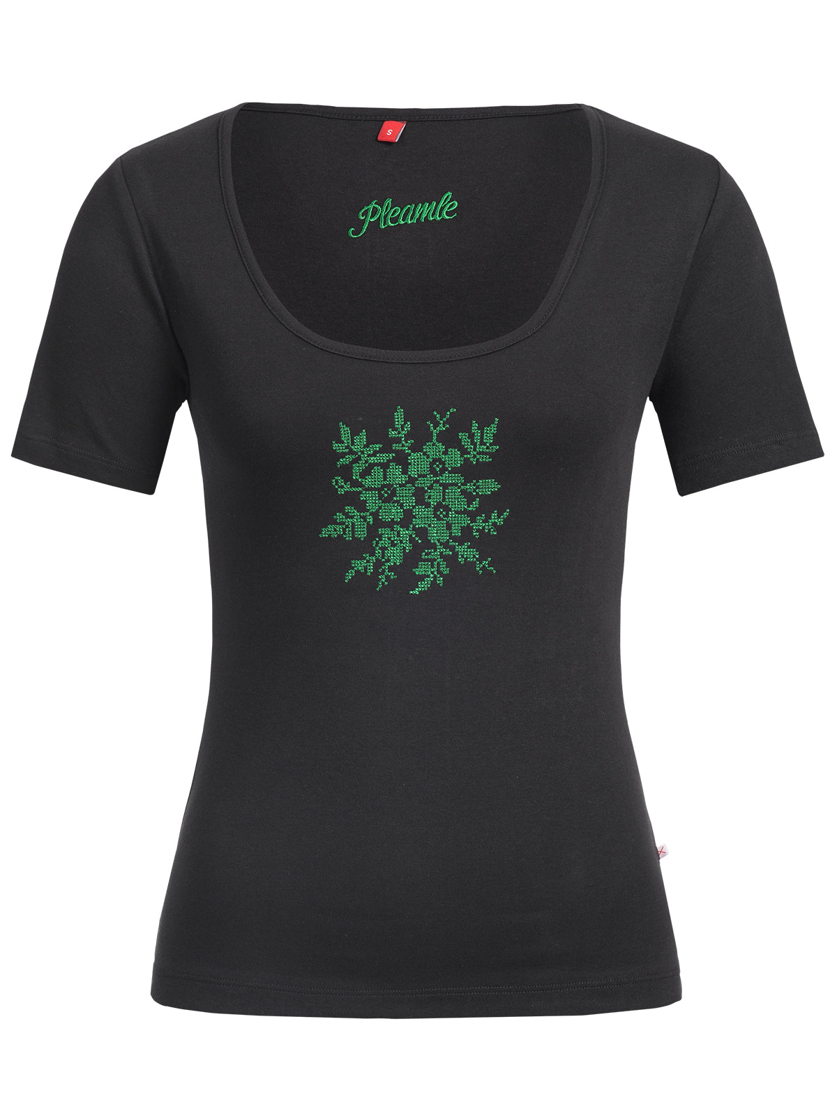 Pleamle Damen Kreuzstich Shirt Blume