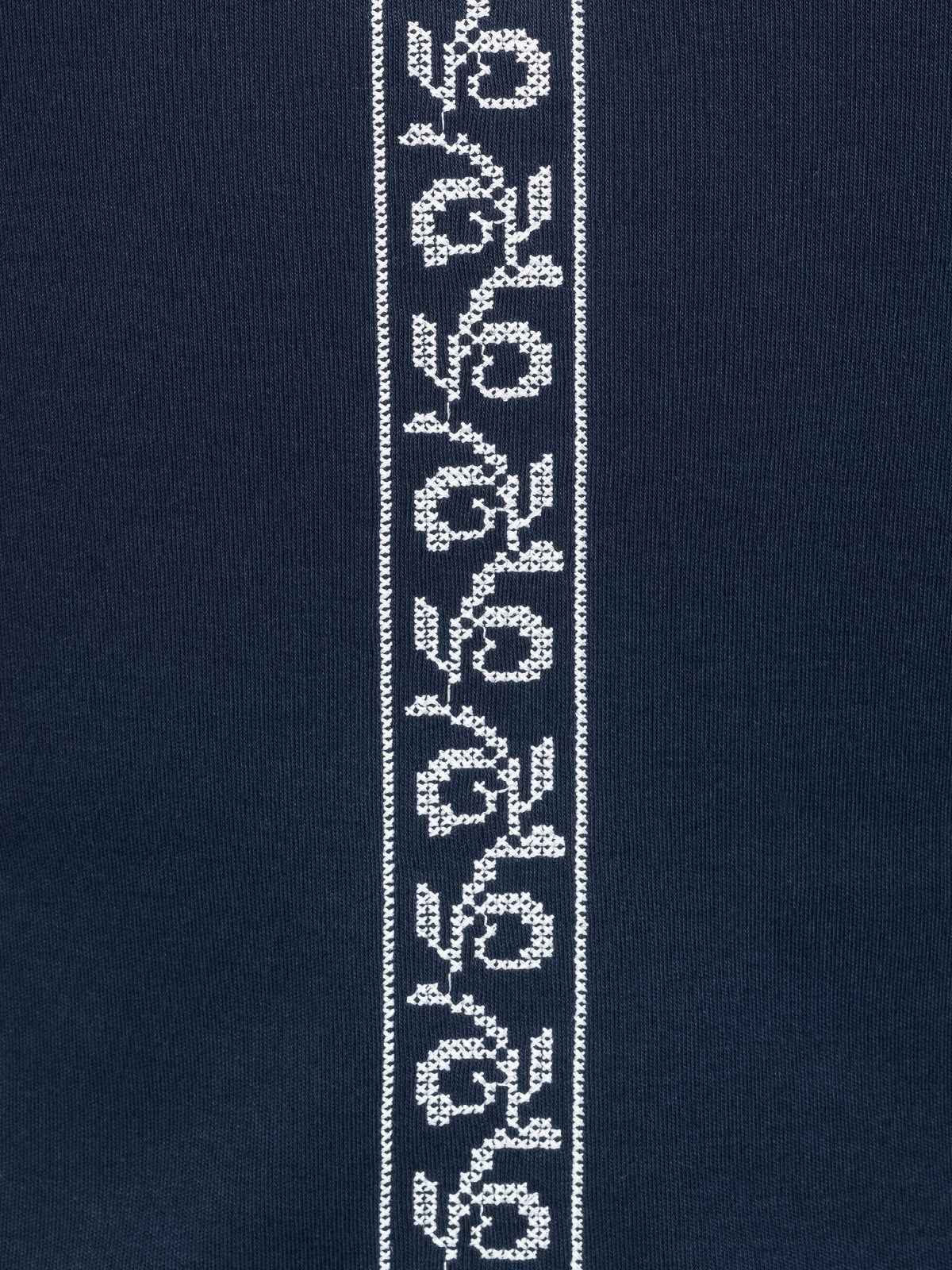 Pleamle Damen Shirt Kreuzstich Blume Weiß