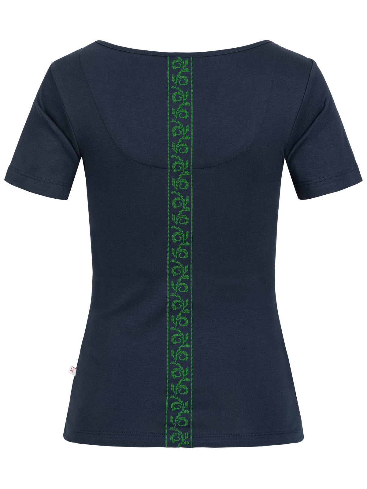 Pleamle Damen Shirt Kreuzstich Blume Grün