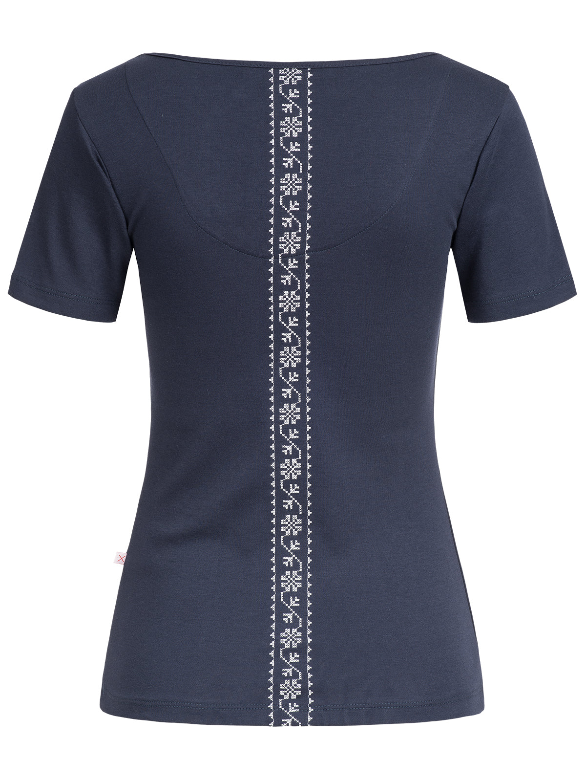 Pleamle Damen Shirt Kreuzstich Schmetterling Weiss