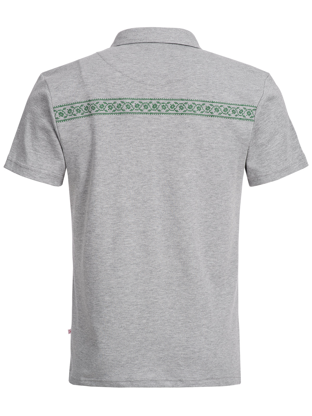 Herren Polo Kreuzstich Panther Grau