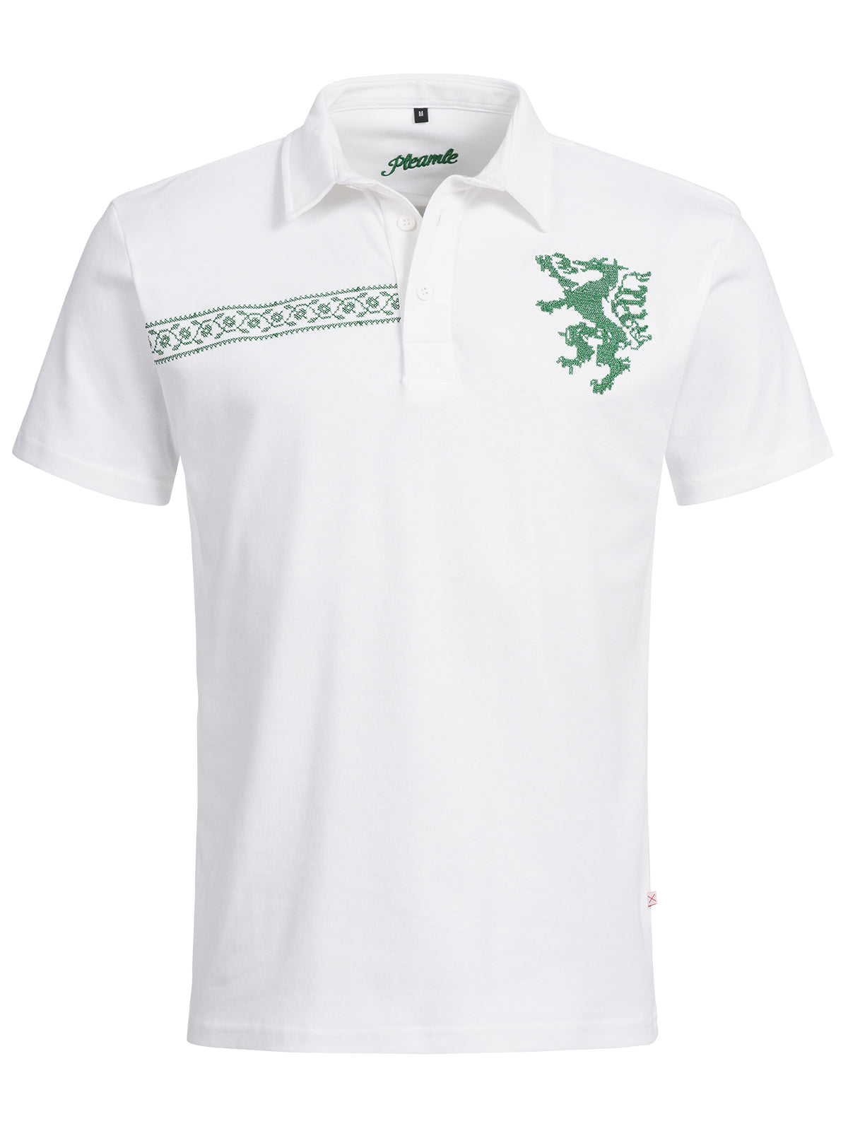 Pleamle Herren Polo Kreuzstich Panther