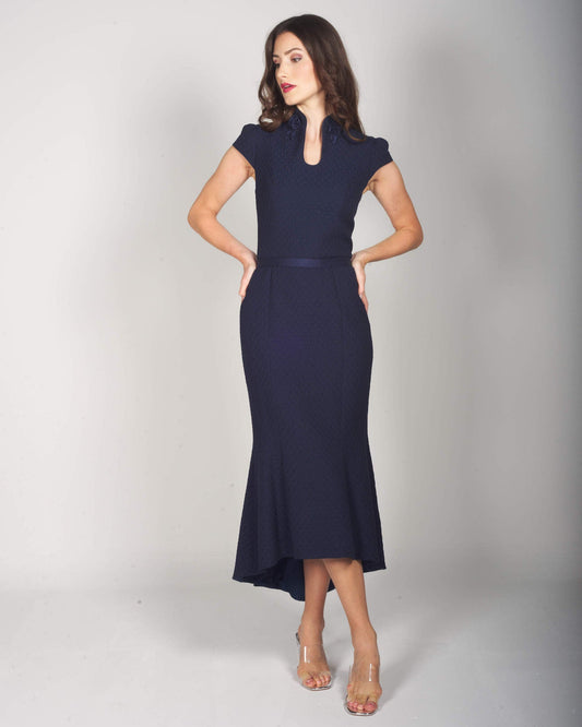 Mothwurf Kleid Nachtblau