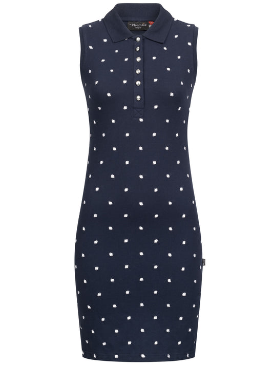 Pleamle Damen Kleid Mittelblau