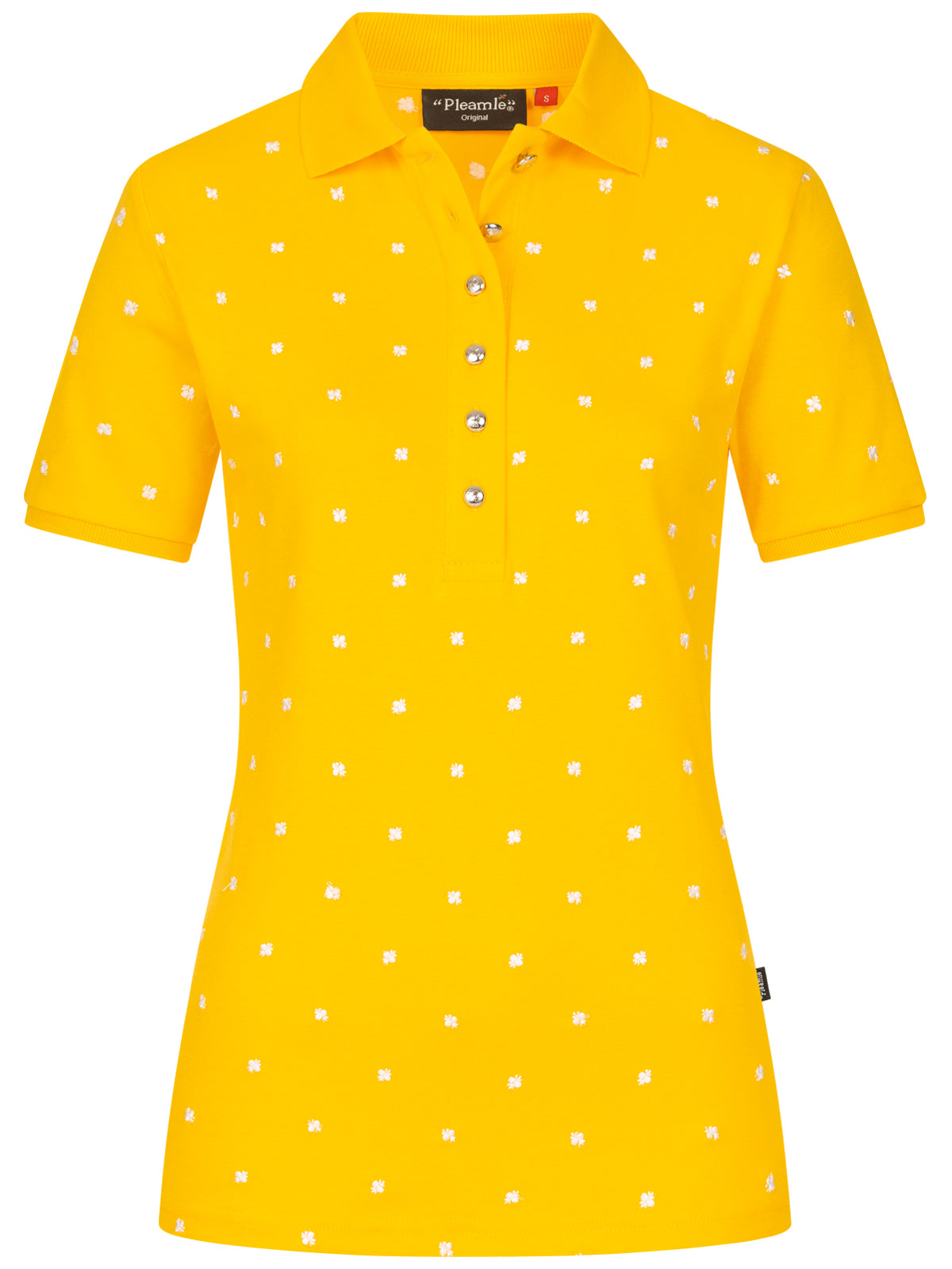 Pleamle Damen Polo Kurzarm Gelb