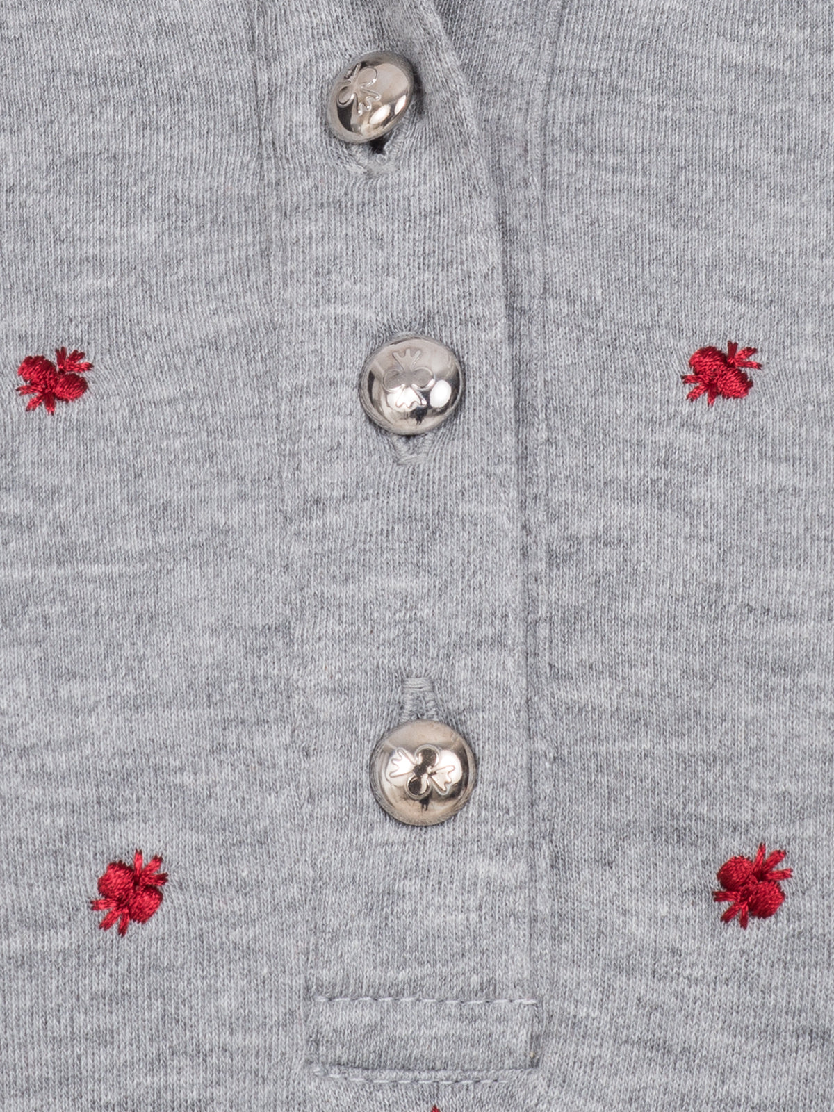 PleamleDamen Polo LA grau/rot