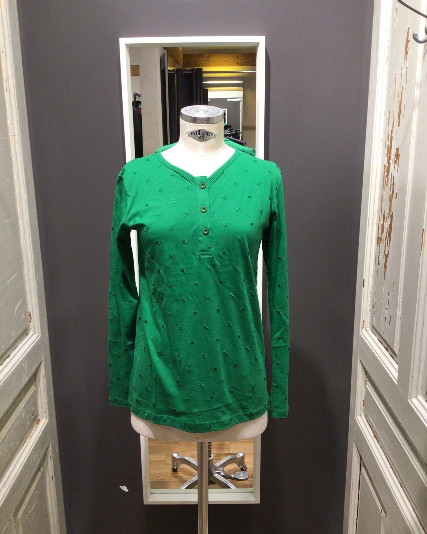 Pleamle Damen Langarmshirt TiT Grün