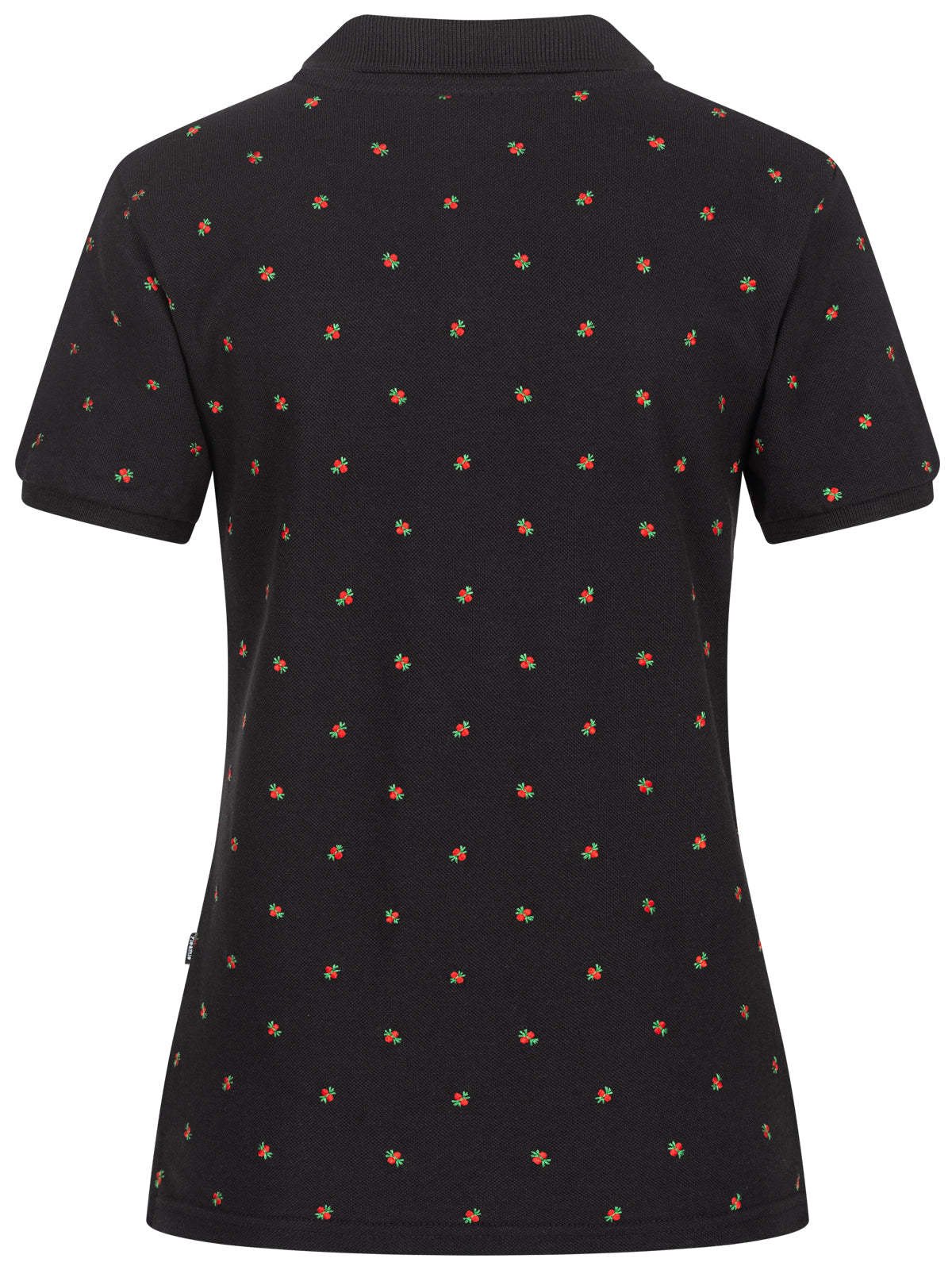 Pleamle Damen Polo BW Pique Schwarz Jubiläum