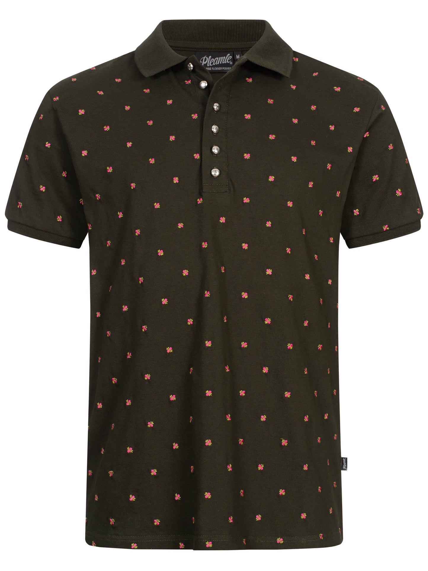 Pleamle Herren Polo BW Pique Elasthan Olive