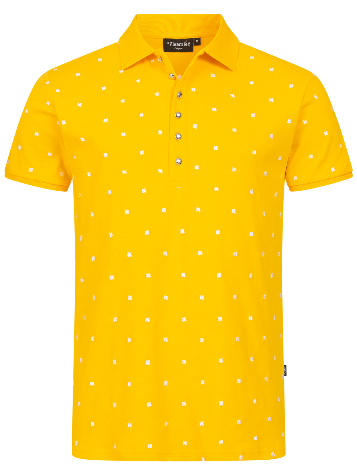 Pleamle Herren Polo Kurzarm Gelb